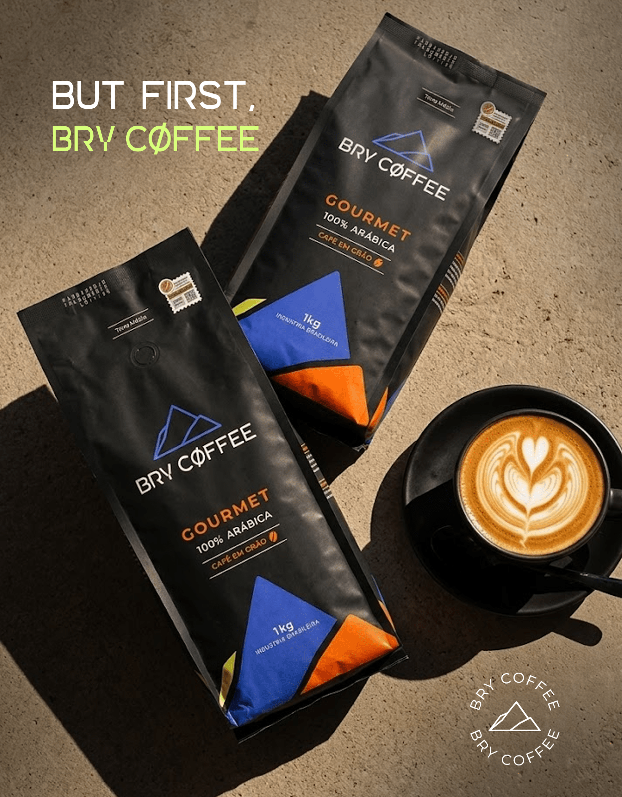 Café em Grãos 1kg 100% Arábica Gourmet - BRY COFFEE